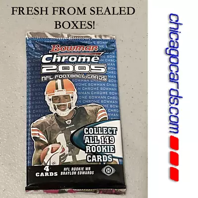 2005 Bowman Chrome 4cd HOBBY Pack Look4 Aaron Rodgers Rookie RC Refractor AUTO • $49.95