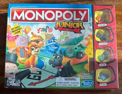 NIB Monopoly Junior Board Game 2016 Edition My First Monopoly Game Scottie Boat • $22.99