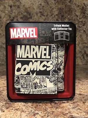Marvel Comics Men's Trifold Wallet - Black & White Comic Art Print - New In Box • $17.99