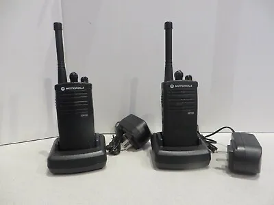 Lot Of 2 Motorola CP110 VHF 2CH Two Way Radios  H96KCC9AA2AA W/Batt • $214.99