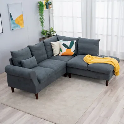 Panana 5 Seat Sectional Sofa CouchL Shaped Sofa With Built In USB Port Chaise • $489.99