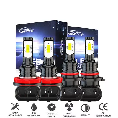 4x LED Headlight Hi/Lo Beam Bulbs Kit For Dodge Ram 1500 2500 3500 4500 2009-17 • $24.98