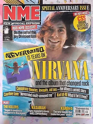 NME Magazine Nirvana Nevermind 15 Years On Anniversary Kurt At 40 What If? 2006 • £15
