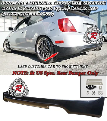 Fits 02-05 Honda Civic Si EP3 3dr Hatchback TR Style Rear Lip (Urethane) • $149.99