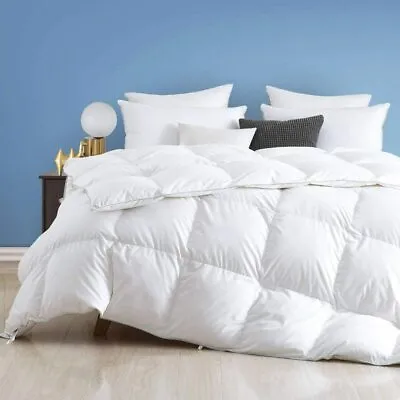 Luxurious Lightweight Siberia Goose Down Comforter 100%Egyptian Cotton All Sizes • $96.99