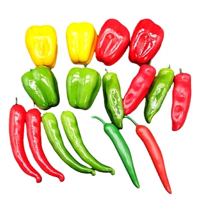 £9.26 • Buy Decoration Artificial Chilli Fake Bell Pepper Simulation Vegetables Food Model