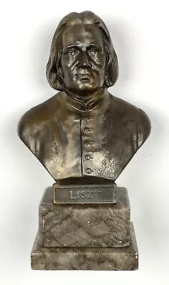 Vintage Liszt Bust MCM 7” Classical Music Art Sculpture Bronze West Germany • $34.88
