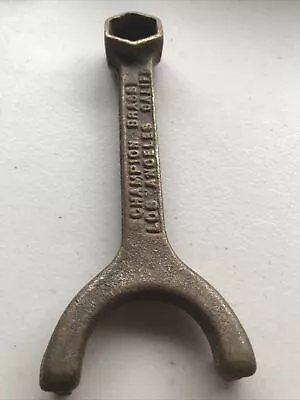 Vintage Champion Brass Sprinkler Head Tool Wrench Los Angeles California USA • $8.95