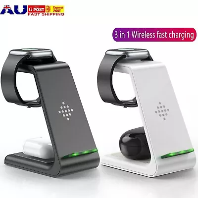 3 In 1 Wireless Charger Dock Charging Station For Apple Watch IPhone 15 14 13 • $6.99
