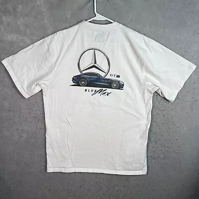 Mercedes Benz AMG GTS Blue Max Car Racing T Shirt Adult Large White Mens • $59.99