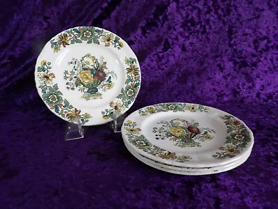 Masons Strathmore Green Floral Ironstone 4 PC Bread & Butter Plates • $20