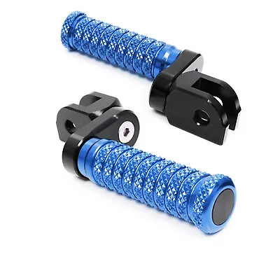 Blue M-Grip Front 1  Extended Foot Pegs For YZF R1 06 07 08 09 10 11 12 13 14 • $42.31