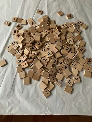 Scrabble Tile Lot Of 200 Clean Original Wooden Tiles For Crafts Replacement • $12.95