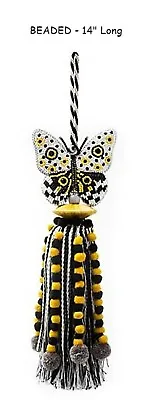 Mackenzie Childs Spot On Butterfly Tassel / Beaded 14  Long • $68