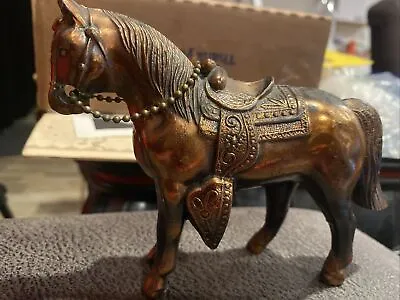 Vtg 1950's Cast Metal Copper Bronze Toned Horse Saddle Figurine 5  • $12.99