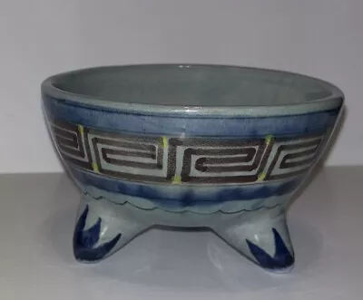 Vintage Tonala Mexican Pottery Salsa Bowl Footed Signed • $9.99