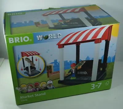BRIO World Village Fruit & Vegetable Market Stand Stall Shop 33946 Wooden Toys • £10.95