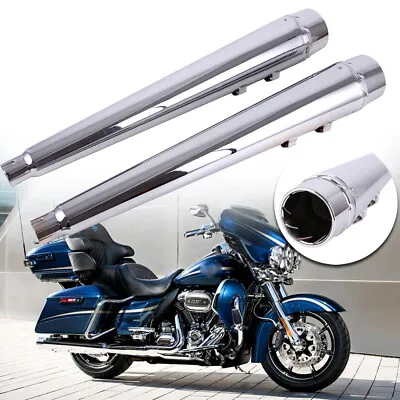 DNA 4 Inch Megaphone Slip-On Mufflers For Harley Touring Exhaust Pipes 1995-2016 • $160.69