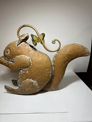 Vintage Sheet Metal Indoor/Outdoor Squirrel Decorative Watering Can • $28.50