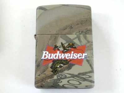 $89.95 • Buy Zippo Rare Retired Budweiser Bud Beer Outdoors Fish Ducks Camo Finish Lighter 