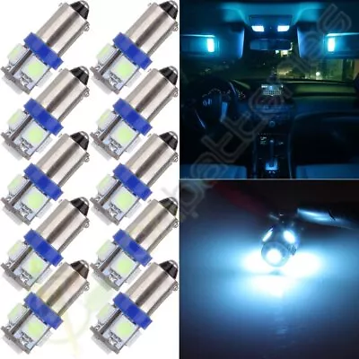 10Pcs T11 H6W BA9S 5SMD LED Ice Blue High Power Dome Map Light Lamp H6W For Audi • $12.39