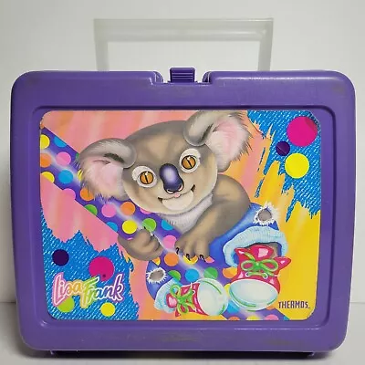 Vintage Lisa Frank Koala 90’s Plastic Lunch Box USA Purple NO THERMOS • $19.99