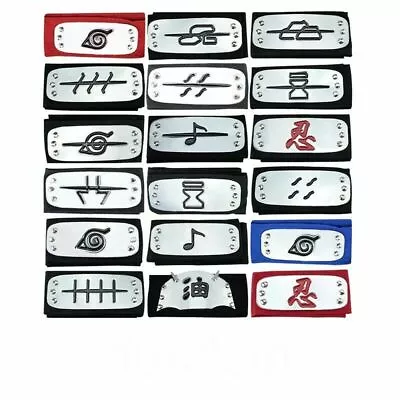 Naruto Kakashi Sasuke Konoha Ninja Headband Cosplay Anime 37  All Clans/Villages • $4.45