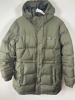 L.L. Bean Men's Mountain Classic Down Parka Olive Size Large • $54