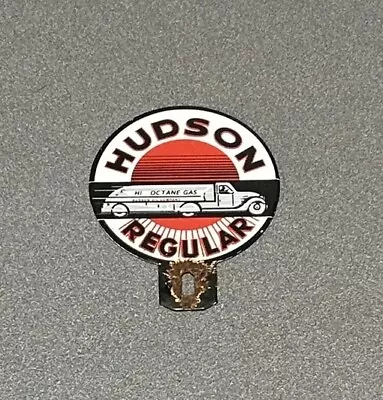 Vintage Hudson Plate Topper Porcelain Sign Car Gas Truck Oil • $44.99