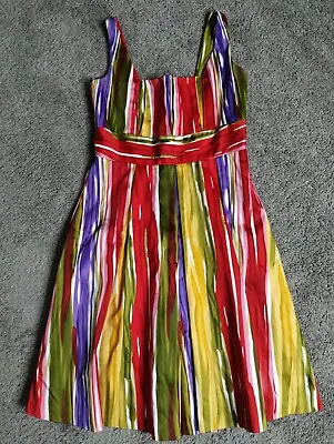 Calvin Klein Multicolored Tank Fit N' Flare Dress Women's Size 6 • $2.99