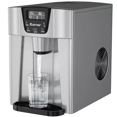 $189.99 • Buy 2 In 1 Ice Maker Water Dispenser Countertop 36Lbs/24H LCD Display Portable New