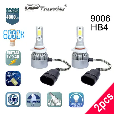 2 Bulbs GP Thunder LED Headlight 9006 HB4 6000K Low Beam Bulb White PAIR Bright • $10.99