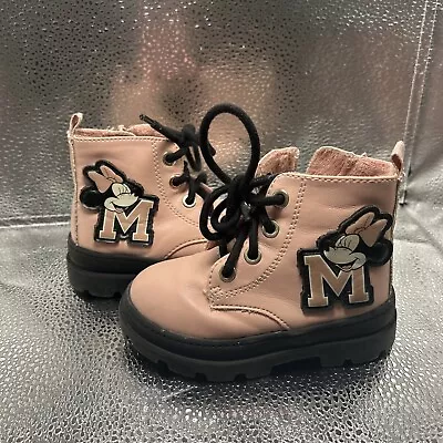 H&M Disney Minnie Mouse Warm Lined Boots-Size 5.5-Powder Pink • $12.75