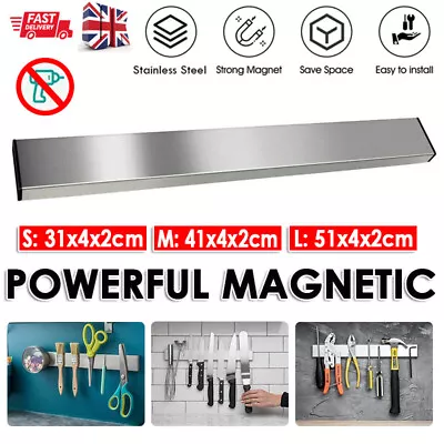 Magnetic Knife Rack Tool Holder Garage Kitchen Utensil Storage Bar Wall Mounted • £12.89