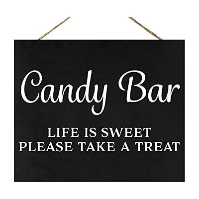JennyGems Wedding Signs Candy Bar Sign Engagement Party Decorations (Black) • £24.08