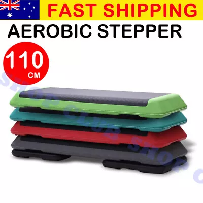 110cm LONG Aerobic Step Bench Home Gym Workout Fitness Exercise Stepper AU NEW • $79.50