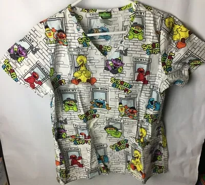 Nursing Scrubs Sesame Street XS Big Bird Grouch Elmo Medic Doctor Pediatric Vet • $11.01