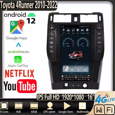 16  Tesla Car Stereo Radio For Toyota 4Runner 2010-2022 WIFI Carplay Head Unit • $821.69