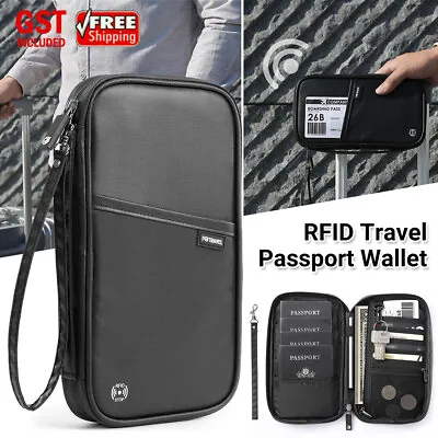 $24.22 • Buy RFID Travel Passport Wallet, Family Passport Holder With Hand Strap, RFID Blocki