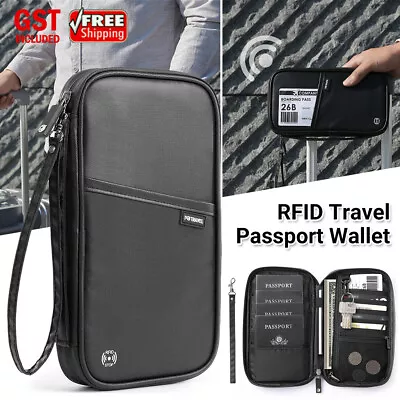 $24.22 • Buy RFID Travel Passport Wallet, Family Passport Holder With Hand Strap, RFID Blocki