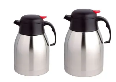 Stainless Steel Thermos Flask Insulated Vacuum Jug For Tea Coffee 1.5 & 2 Litre • £19.99