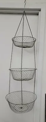 3 Tier Hanging Fruit Basket Vintage  • $48