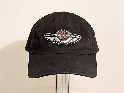 Vintage Harley Davidson Motorcycle 100th  Anniversary Black Cap Hat Made In USA  • $49.99
