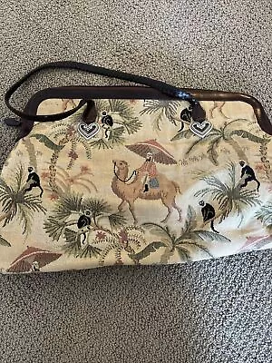 Brighton Tapestry Weekend Bag Camels Monkeys C181004 • £10.70