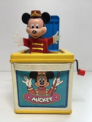 VINTAGE 1987 Mattel WALT DISNEY Jack In The Box Mickey Goofy Donald Rare • $17.10