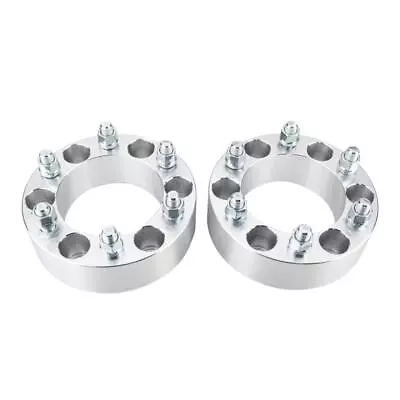 (2) 6x139.7mm | 2  Silver Wheel Spacers 6-lug 14x1.5 Adapters For Silverado 1500 • $44.99