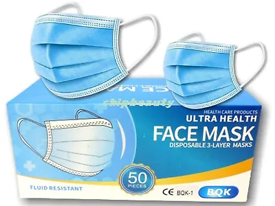 3-Ply Premium Face Mask Disposable Medical Surgical Dental Earloop Mouth Cover • $3.98