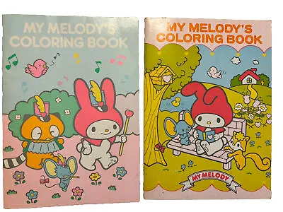 Lot 2 Sanrio My Melody's Coloring Book Vintage 1976 1981 Hello Kitty Japan • $19.95