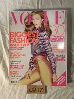 British Vogue Magazine / September 2012 / UK Edition / No Label / Fashion Issue • $16.99