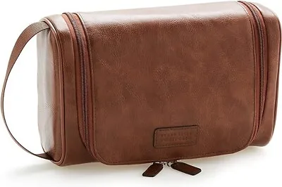 Perry Ellis Portfolio Men's Hanging Toiletry Travel Bag Brown NEW • $15